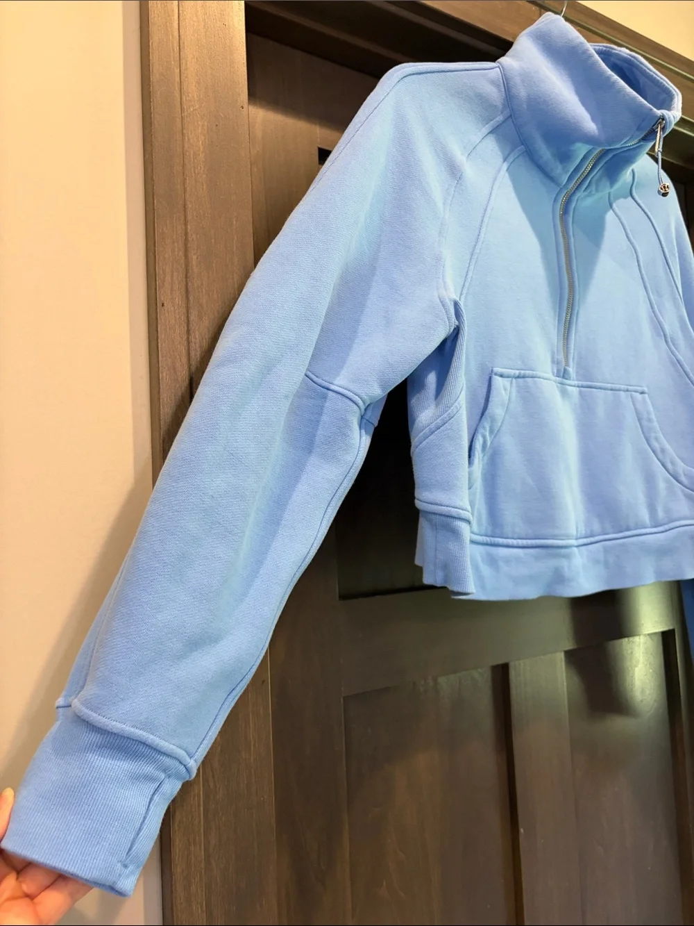 Lululemon Athletica oversized Scuba Cropped Half-Zip Pullover